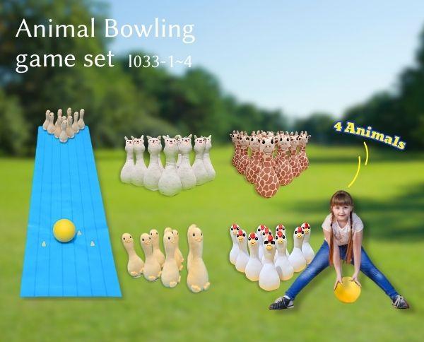 Animal bowling game set